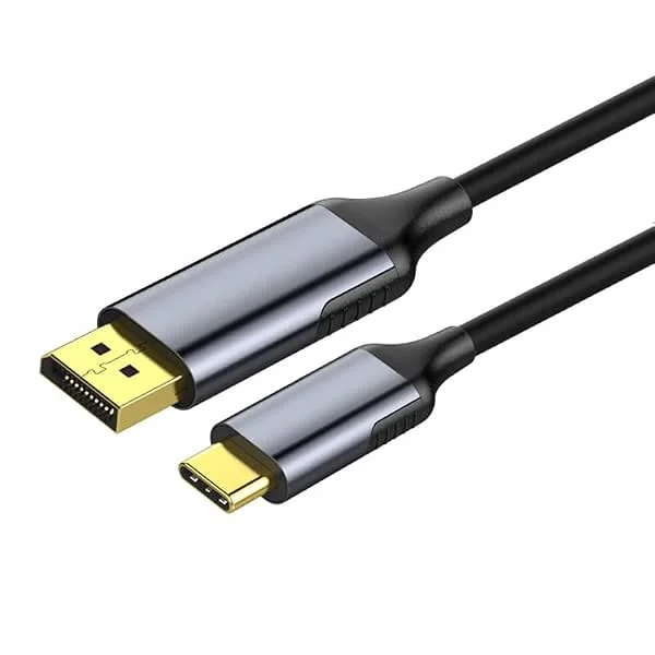 USB C till DisplayPort-kabel (1, 8 m), USB typ C till DisplayPort 4K @ 60 Hz flätad kabel, Thunderbolt 3, kompatibel med MacBook Pro, MacBook Air, iPad Pro 2018, 2017 iMac, Dell XPS 15, 13 med mera — Laddning och kablar