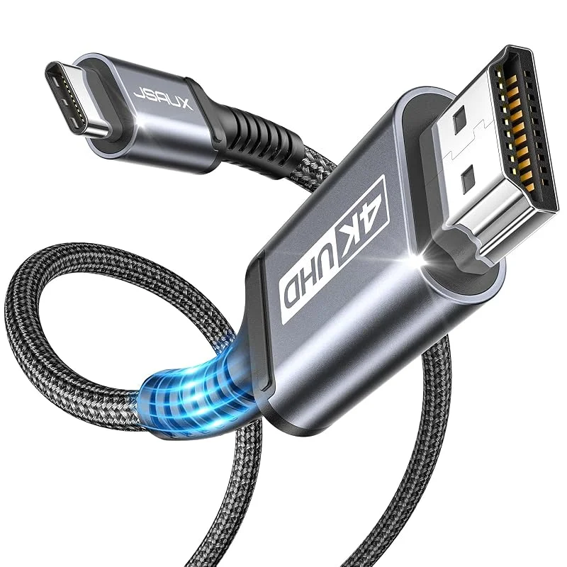 JSAUX USB C till HDMI-kabel 2M, USB Typ C till HDMI 4K UHD-kabel, för iPhone — Mobil och surfplatta
