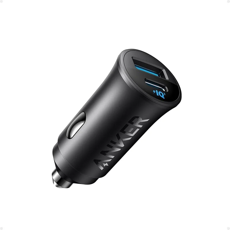 Anker 30W USB-C Billaddare, PowerIQ 3.0, 2-Portars — Mobil och surfplatta