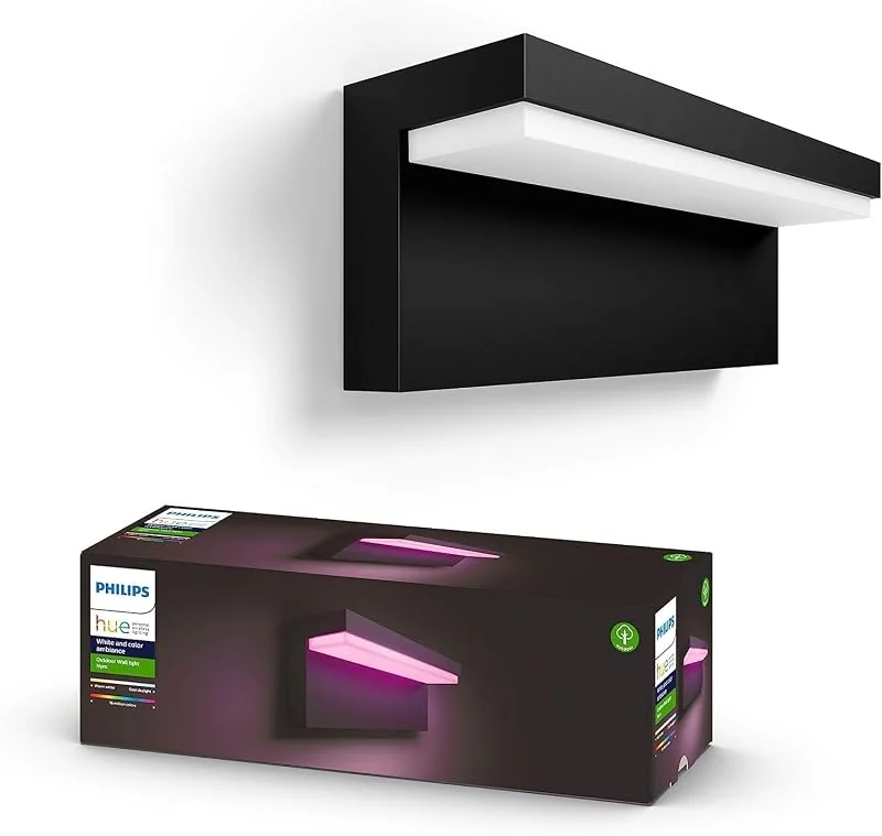 Philips Hue Nyro vägglampa för utomhusbruk, svart — Smarta hem